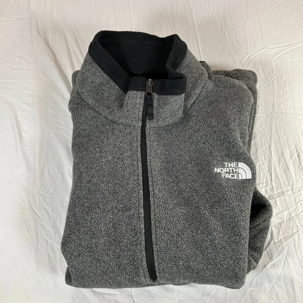 The North Face Mens XXL Heather Grey 1/4 Zip Fleece Pullover NF0A5EJMKS7 F20